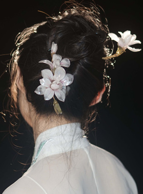 ·梨花梨花开离别·玉兰花•古风发簪•树脂•簪子