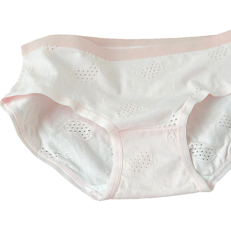 a类内裤纯棉女士内衣女三角裤中腰白色全棉裆少女中学生抗菌无痕