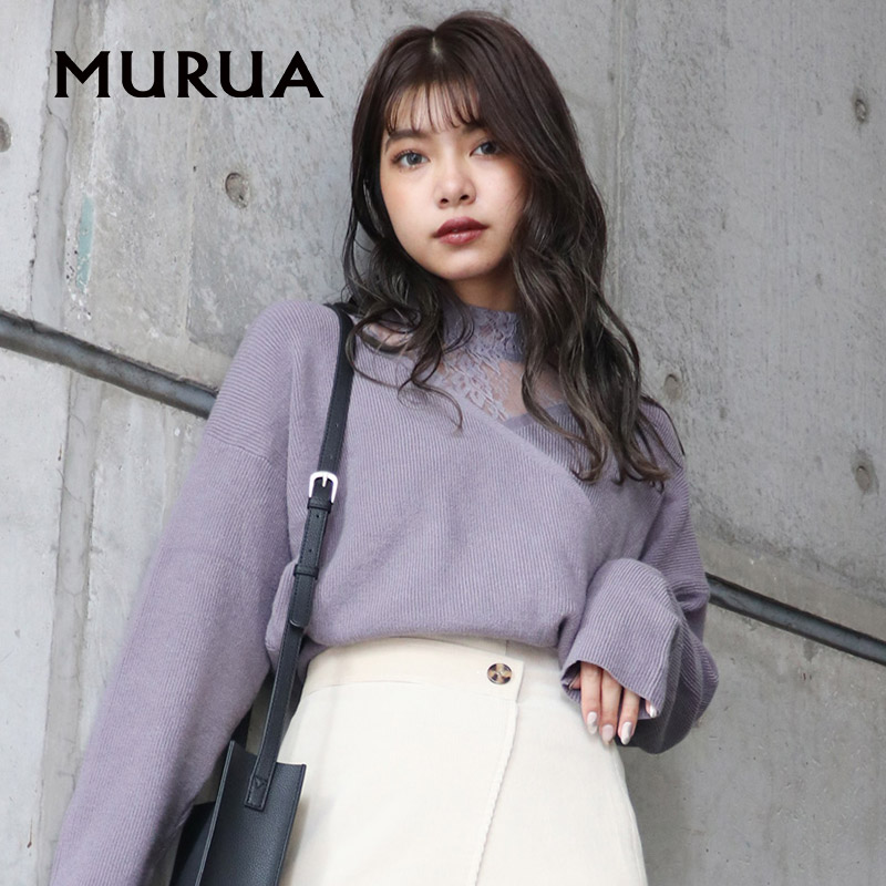 murua日系女装2021秋冬新品针织衫 murua毛针织衫