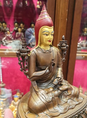 麦彭仁波切/麦彭仁波切大师/麦朋仁波切23cm红铜佛像佛堂供奉摆件