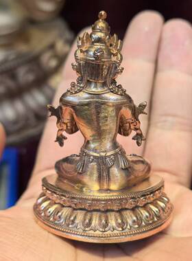 金刚总持6.5cm紫铜佛像梵天藏传精品佛堂摆件