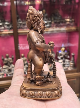 黑财神/五色财神/黄财神/赞拉色波/财神/10cm紫铜随身佛佛堂摆件