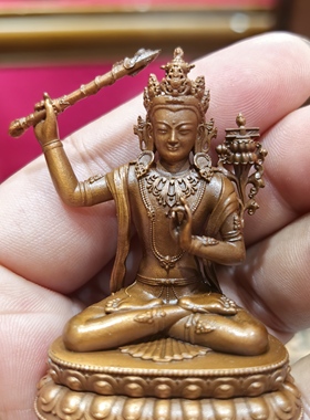 文殊/文殊师利佛像/文殊菩萨/江白央/5cm红铜佛像佛堂供奉摆件
