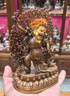 金刚手菩萨/恰那多杰/二臂金刚手菩萨/金刚手/15cm紫铜佛像摆件