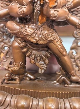 普巴金刚/普巴/多杰/多杰雄努/金刚橛/橛金刚15cm紫铜佛像摆件