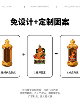 手绘唐卡立体吊坠/本命佛挂坠/黄财绿度母挂件饰品擦擦唐卡