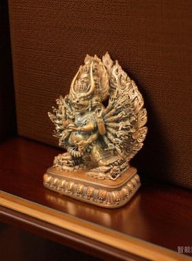 大威德/大威德金刚/独雄/萨迦大威德/Yamantaka/30cm红铜佛像摆件