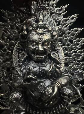 宝帐怙主5.5cm银佛像 梵天藏传佛堂供奉