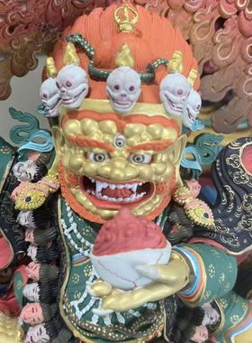黑袍金刚/玛哈嘎拉/大黑天/噶举派大黑天/二臂大黑天/佛堂摆件