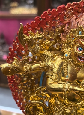 白六臂/玛哈嘎拉/大黑天/白玛哈嘎拉/六臂白怙主/白怙主/15cm财神