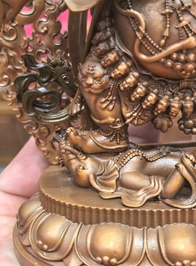 大黑天/六臂玛哈嘎拉/六臂大黑天/玛哈嘎拉/15cm紫铜佛像供奉摆件
