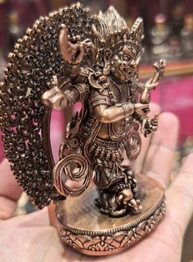 白六臂/玛哈嘎拉/大黑天/白玛哈嘎拉/六臂白怙主/白怙主/12cm财神