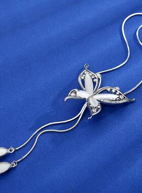 蝴蝶女时尚大气吊坠毛衣链长个性百搭项链衣服配饰挂坠挂件高级感