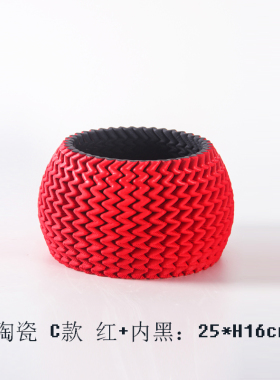 陶瓷花器果盘装饰品摆件现代简约