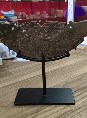 新中式风镂空雕刻酒店软装玉璧