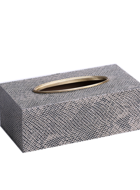 现代简约真皮软装卧室酒店纸巾盒