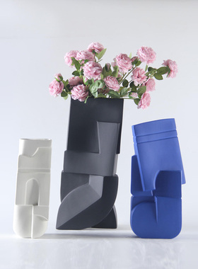 立体不规则陶瓷异形几何风花瓶