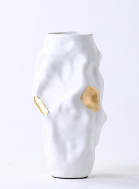 不规则异形样板房间陶瓷白色花器