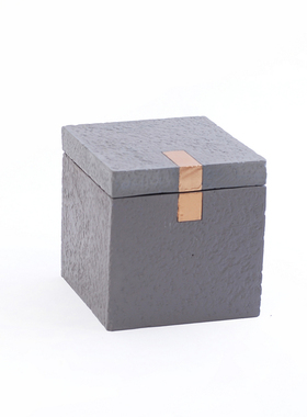 新中式风砂岩肌理酒店会所储物罐