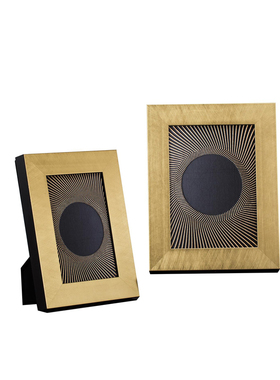 实木金色房间卧室床头柜相框摆台