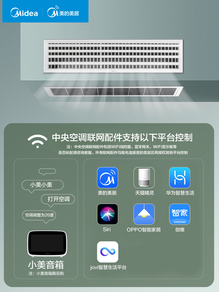 美的大3匹风管机一级变频72T客厅中央空调卧室1.5/2P星光三代XG1-图2