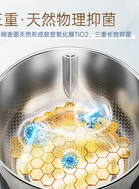 摩飞家用钛碗绞肉机三重长效抑菌