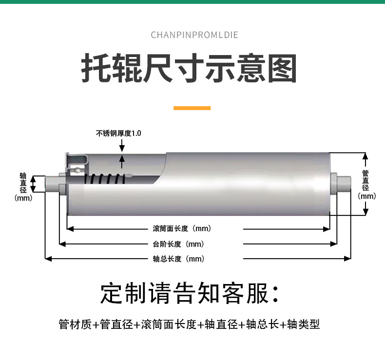 不锈钢直径25385060无动力滚筒传送带托辊输送机镀锌辊筒滚筒线 - 图2