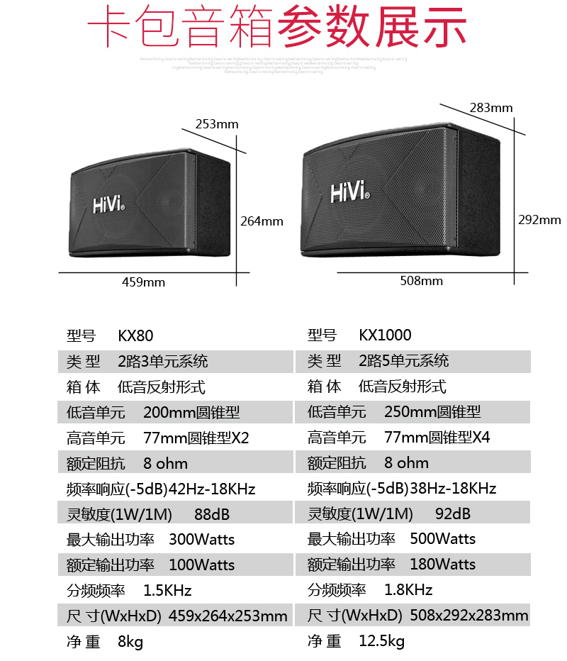 HiVi/惠威 KX80智能中控制会议系统舞台音响50-100平卡拉OK音箱 - 图2