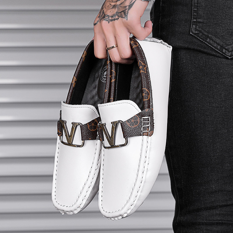 2025新款一脚蹬开车鞋男士潮鞋商务软底外贸大码皮鞋真皮豆豆鞋男,淘宝优惠券,粉丝福利购,淘宝优惠卷