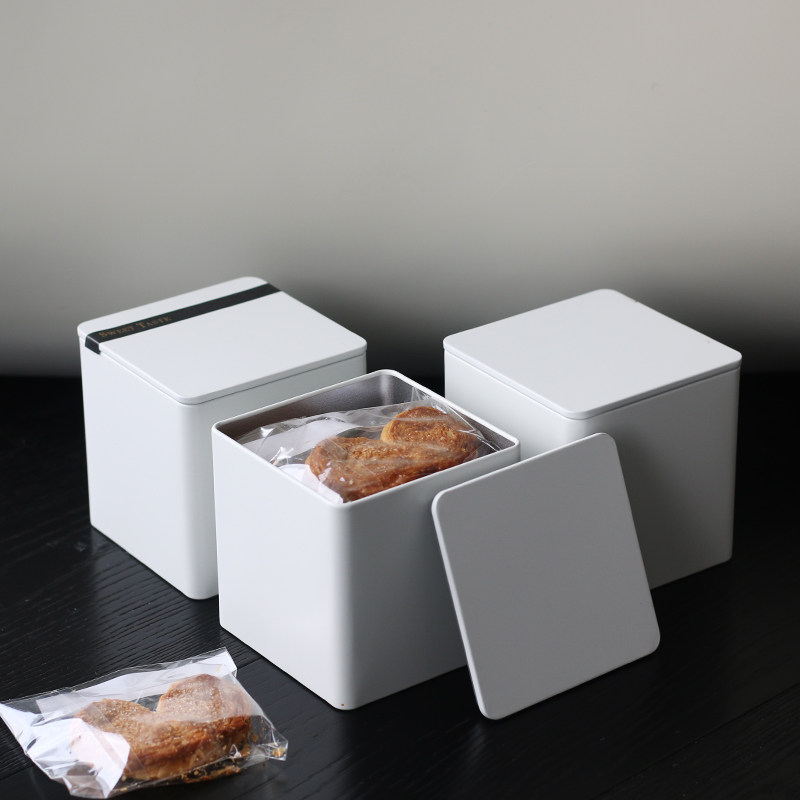 白色马口铁盒包装盒 爱心酥曲奇饼干巧克力伴手甜品点心铁罐盒,淘宝优惠券,粉丝福利购,淘宝优惠卷