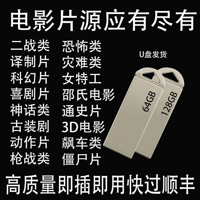 2023全新精选电影优盘合集32G-64G-128G车载手机电脑看戏机通用 - 图0