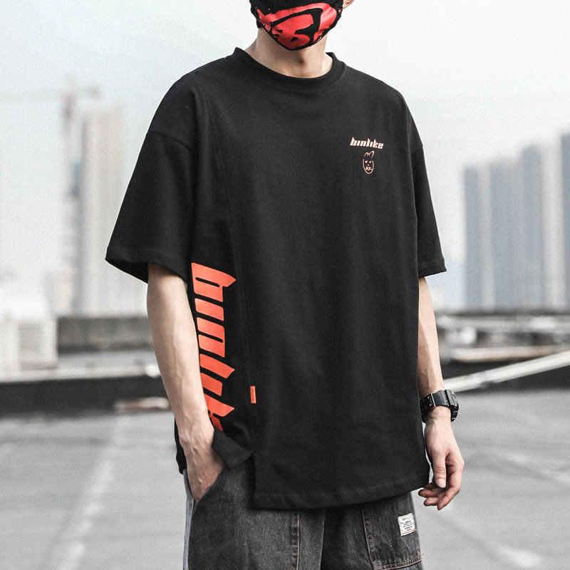 短袖潮牌男装2020夏天日系男士t恤 宾力克T恤