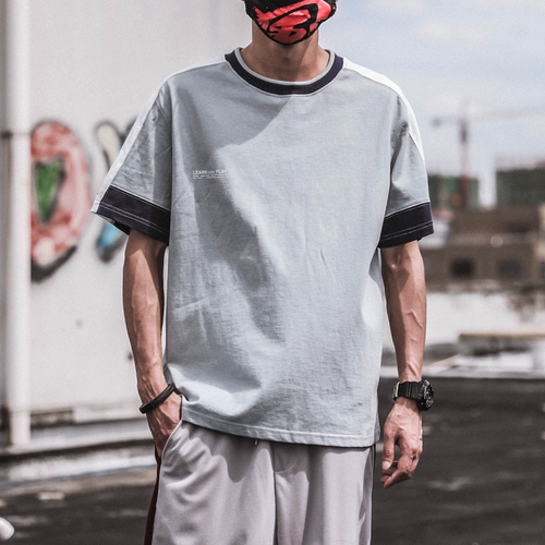 Tide, летняя трендовая оригинальная хлопковая футболка с коротким рукавом, круглый воротник