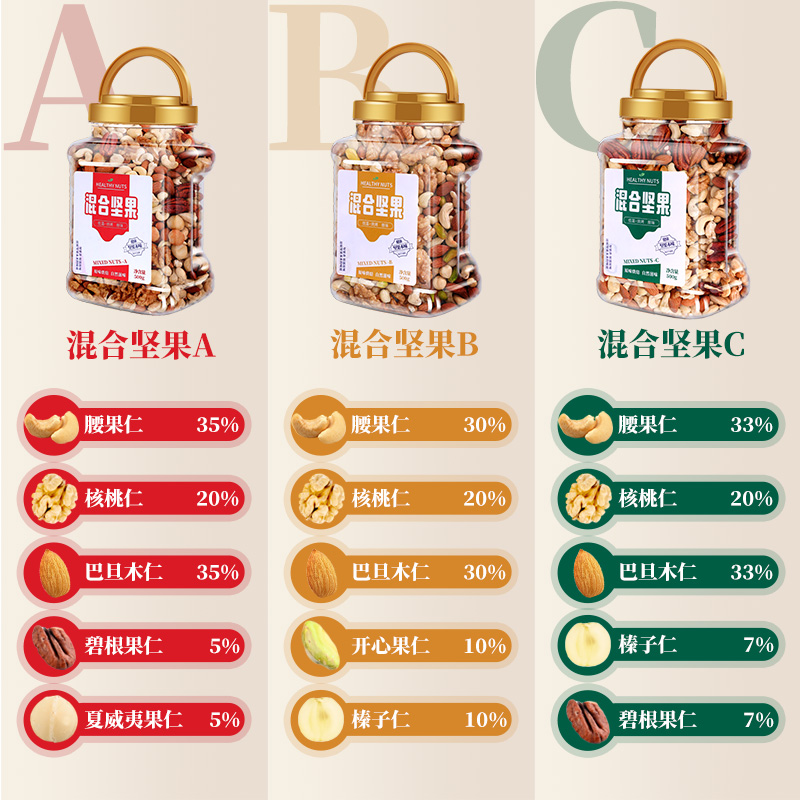 原味罐装坚果孕妇儿童老年人大礼包 寻味喵混合坚果