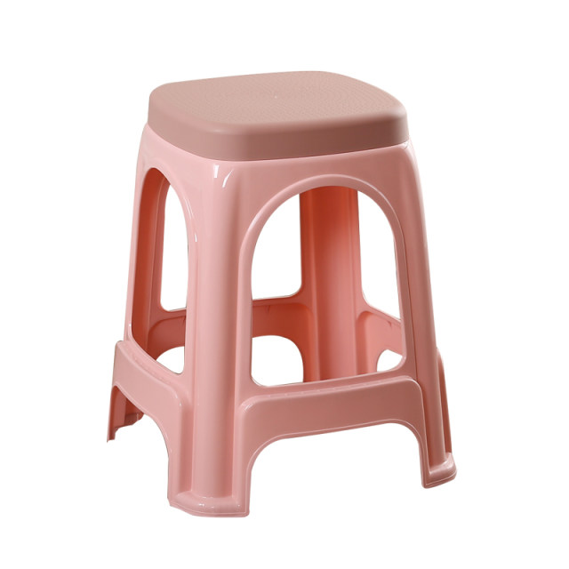 Plastic stool thickened home adult plastic stool dining table chair, bathroom coffee table cooked rubber cooked square stool Jianshuo rubber stool