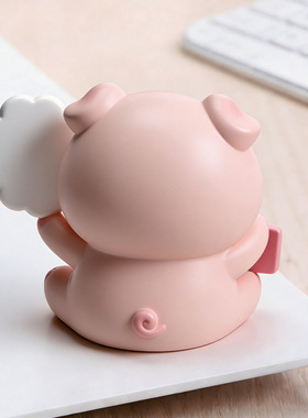 创意可爱萌趣小猪树脂工艺玄关桌面治愈系教师节礼物家居饰品摆件