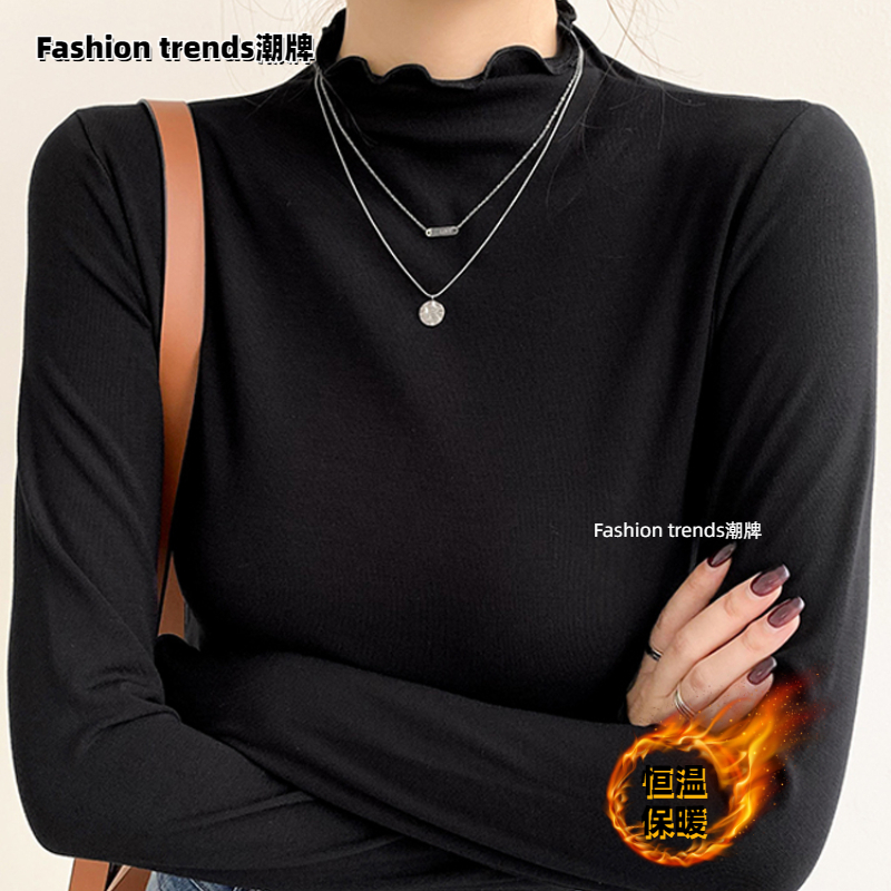 Fashion trends半高领打底衫春秋冬打底衫毛衣女修身九色半高领两_Fashion trends 潮牌_女装/女士精品-第3张图片-提都小院