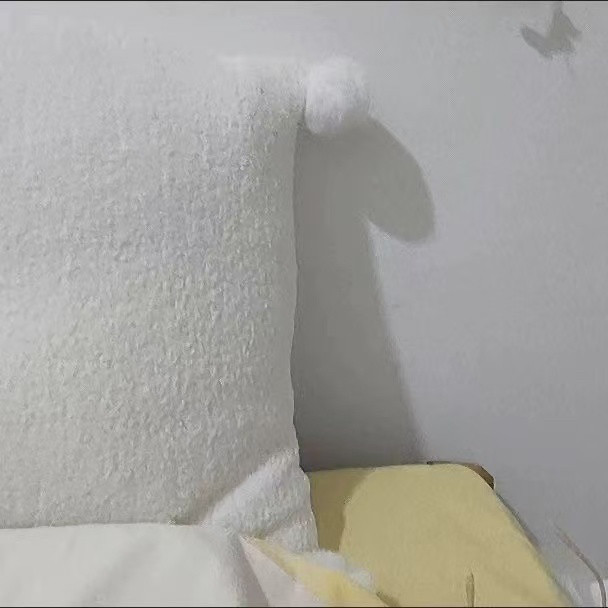 糯糯绒少女心床头靠垫宝宝绒软包大靠背飘窗护腰花边靠枕可拆洗,淘宝优惠券,粉丝福利购,淘宝优惠卷