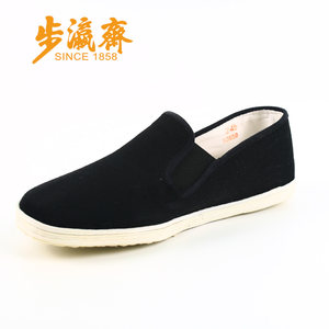 步瀛斋春秋老北京布鞋男国潮传统黑布鞋中国风透气布鞋手工千层底