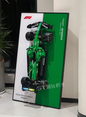 适用于乐高42240阿斯顿马丁AMR25赛车积木F1上墙相框收纳展示挂板