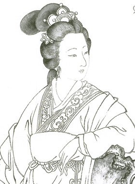 临摹王少卿工笔画白描底稿