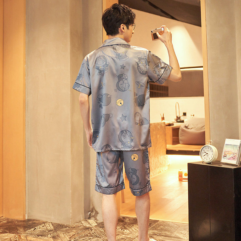 男士夏季冰丝绸短袖2022年新款睡衣 奥美诗嘉睡衣/家居服套装