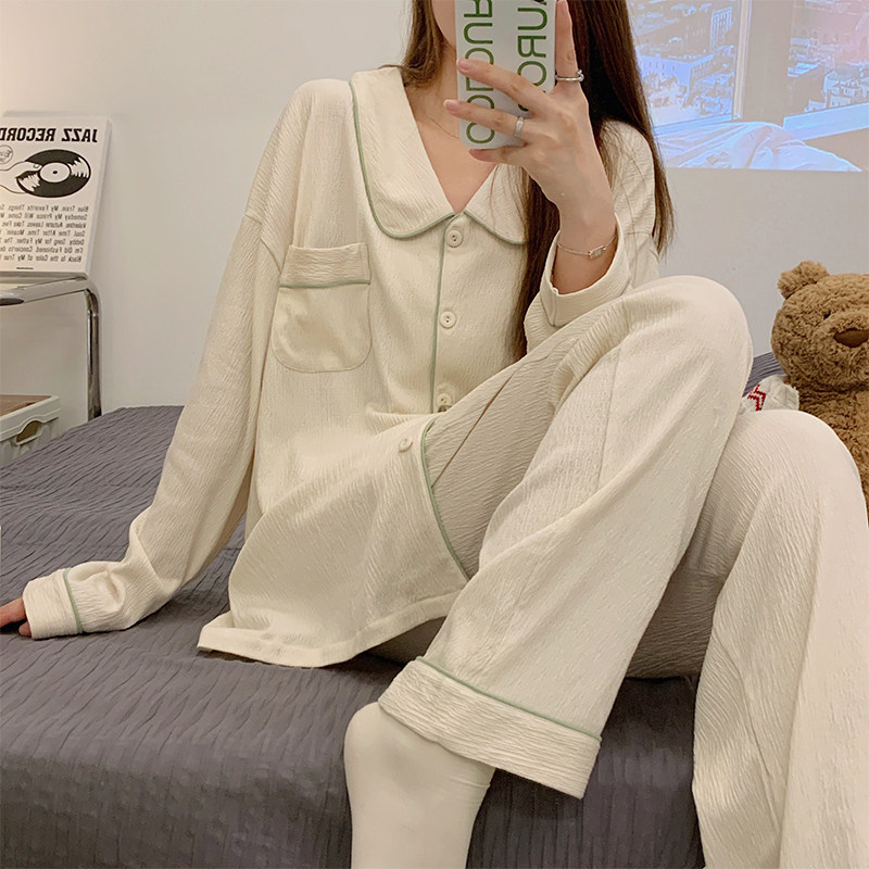 春秋季2022年新款长袖甜美睡衣 奥美诗嘉睡衣/家居服套装