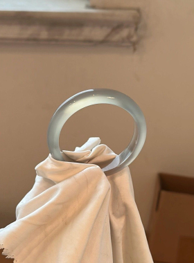 天青色冰种猫眼手镯好冰透~