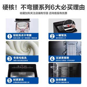 松下10KG波轮洗衣机全自动家用大容量抗菌智洗U12L爱妻号 正品