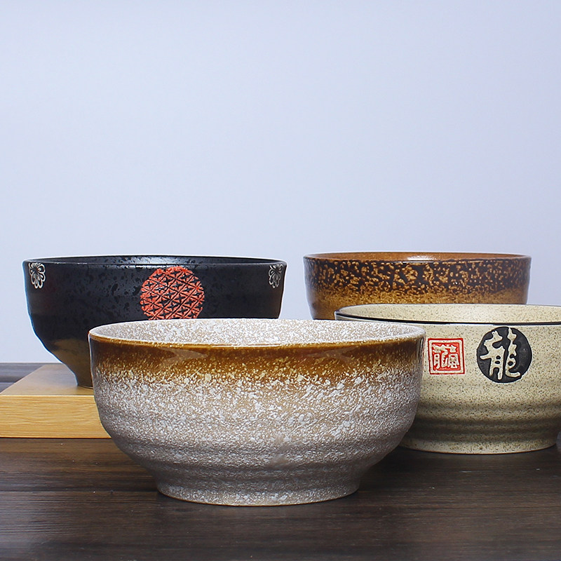 釉下彩日式陶瓷拉面汤饭碗家用67寸学生宿舍泡面情侣螺蛳粉送勺筷,淘宝优惠券,粉丝福利购,淘宝优惠卷