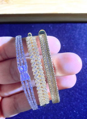 欧美专柜女微镶锆石高档手镯