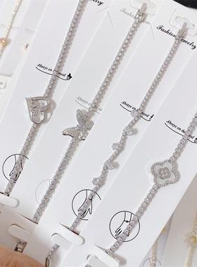 手链锆石微镶真金韩式简约女