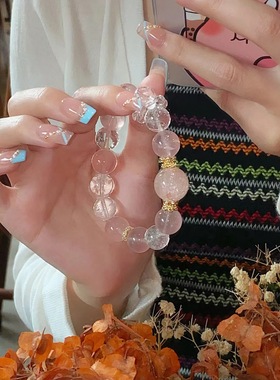 语桐轻奢珠宝“粉色星河”原创设计定制手链