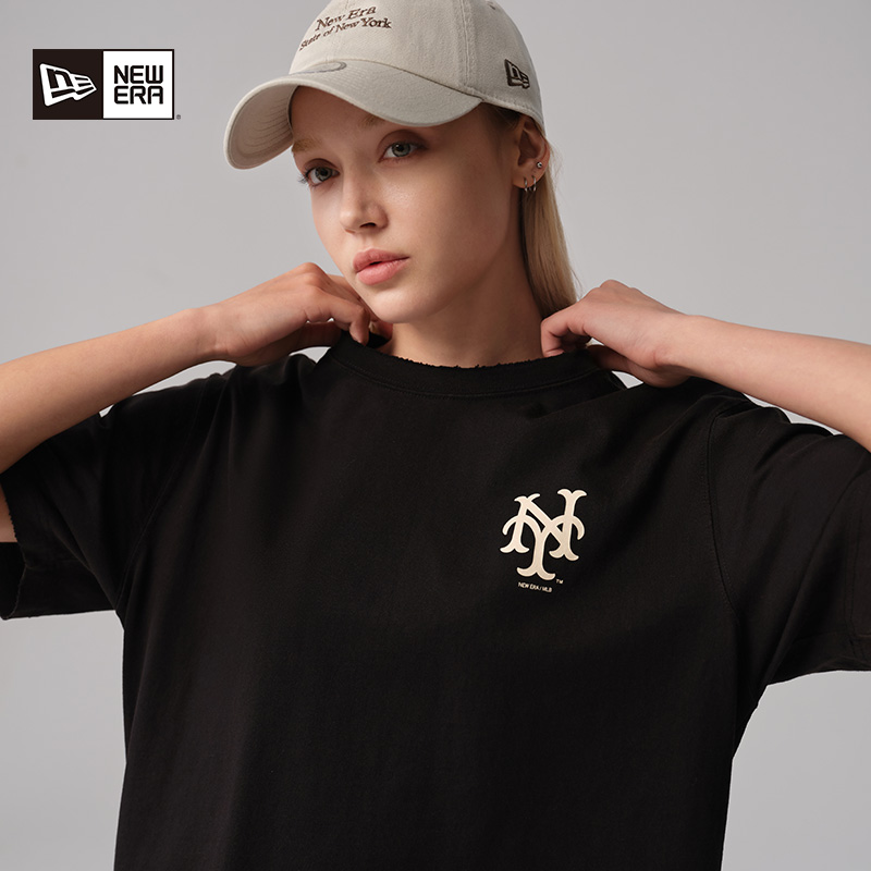 New Era纽亦华夏季新款MLB短袖NY重磅t恤男女冰淇淋印花趣味美式 - 图3